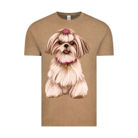 Vintage Coffee Shih Tzu Dog Design Vintage Tee - JahusDesignShop