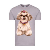 Vintage Zinc Shih Tzu Dog Design Vintage Tee - JahusDesignShop