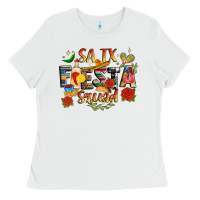 White fiesta squad Ladies Tee - JahusDesignShop
