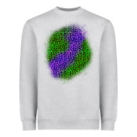 Heather Grey halloween leopard patch 3 Heavyweight Sweatshirt - BundleAndBundleShop