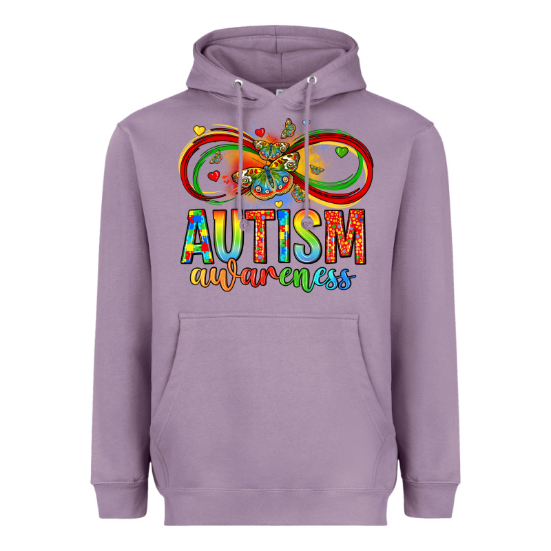 Autism Awareness Butterfly Infinity Symbol Heavyweight Hoodie by LillyAllenDesigns | Teevron