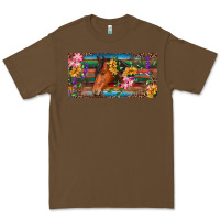 Cacao Brown horse with flowers and leopard Premium Tee - RanaPortraitStore