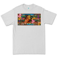 Dove Grey Brown horse with flowers and leopard Premium Tee - RanaPortraitStore