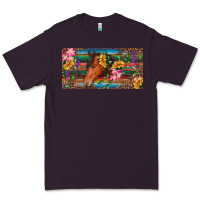 Plum Brown horse with flowers and leopard Premium Tee - RanaPortraitStore