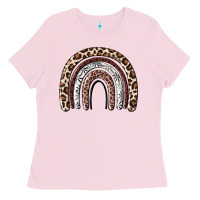 Bubblegum Pink Cheetah rainbow Ladies Tee - MaliasSmallBusiness