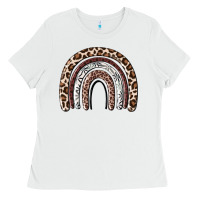 White Cheetah rainbow Ladies Tee - MaliasSmallBusiness