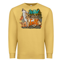 Antique Gold Wild About Fall Coyote Premium Sweatshirt - LillyAllenDesigns