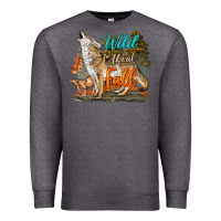 Charcoal Heather Wild About Fall Coyote Premium Sweatshirt - LillyAllenDesigns