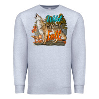 Heather Grey Wild About Fall Coyote Premium Sweatshirt - LillyAllenDesigns