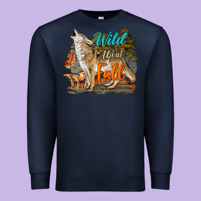 Wild About Fall Coyote Premium Sweatshirt Designed By Lillyallendesigns