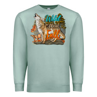 Seafoam Wild About Fall Coyote Premium Sweatshirt - LillyAllenDesigns