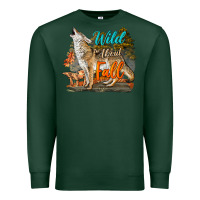 Sports Green Wild About Fall Coyote Premium Sweatshirt - LillyAllenDesigns