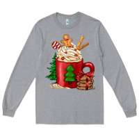 Heather Grey Christmas coffee Long Sleeve Tee - Jasminsmagicworld