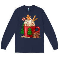 Navy Christmas coffee Long Sleeve Tee - Jasminsmagicworld