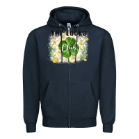 Navy the lucky club Zipper Hoodie - MaliasSmallBusiness