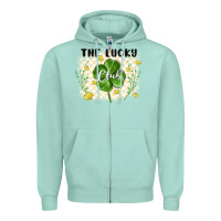 Seafoam the lucky club Zipper Hoodie - MaliasSmallBusiness
