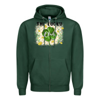 Sports Green the lucky club Zipper Hoodie - MaliasSmallBusiness