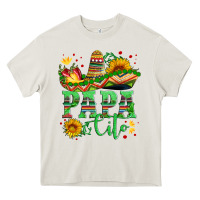 Cream papa cito with sunflowers and sombrero Heavy Core Tee - Artiststas