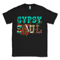Black western gypsy soul horse roses serape aztec leopard Classic Tee - Artiststas