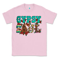 Bubblegum Pink western gypsy soul horse roses serape aztec leopard Classic Tee - Artiststas