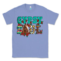 Colony Blue western gypsy soul horse roses serape aztec leopard Classic Tee - Artiststas