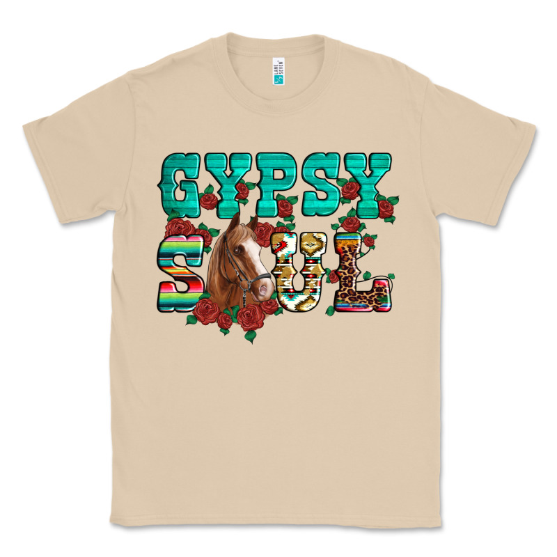 Western Gypsy Soul Horse Roses Serape Aztec Leopard Classic Tee by Artiststas | Teevron