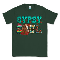 Sports Green western gypsy soul horse roses serape aztec leopard Classic Tee - Artiststas