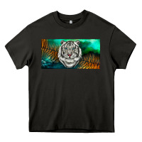 Asphalt white tiger forest license plate Heavy Core Tee - RanaPortraitStore