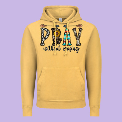 Pray Whithout Crasing Vintage Hoodie Designed By Cowhidedigitalart