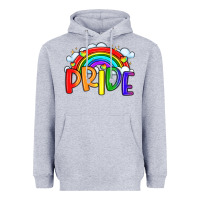 Heather Grey pride Heavyweight Hoodie - LillyAllenDesigns