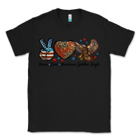 Black Western Peace Love American Golden Eagle Classic Tee - LillyAllenDesigns