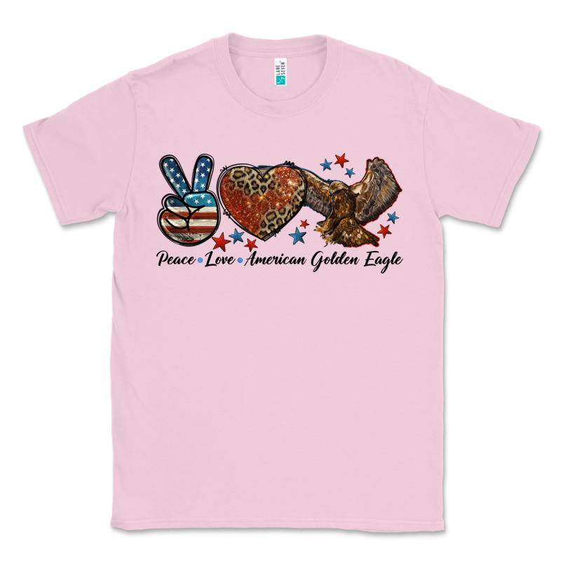 Western Peace Love American Golden Eagle Classic Tee by LillyAllenDesigns | Teevron