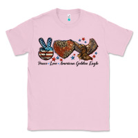 Bubblegum Pink Western Peace Love American Golden Eagle Classic Tee - LillyAllenDesigns