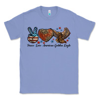 Colony Blue Western Peace Love American Golden Eagle Classic Tee - LillyAllenDesigns