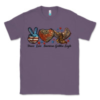 Lavender Western Peace Love American Golden Eagle Classic Tee - LillyAllenDesigns