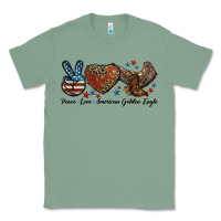Sage Western Peace Love American Golden Eagle Classic Tee - LillyAllenDesigns