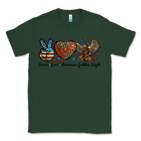 Sports Green Western Peace Love American Golden Eagle Classic Tee - LillyAllenDesigns
