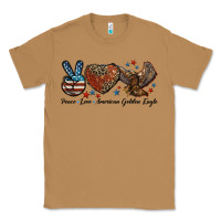 Toasted Coconut Western Peace Love American Golden Eagle Classic Tee - LillyAllenDesigns