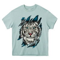Arona White Tiger Scratch Mark Heavy Core Tee - RanaPortraitStore