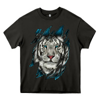 Asphalt White Tiger Scratch Mark Heavy Core Tee - RanaPortraitStore