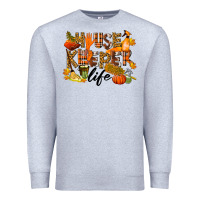 Heather Grey Housekeeper life fall Premium Sweatshirt - LillyAllenDesigns