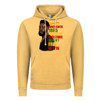 Vintage Mustard juneteenth 1885 because my ancestors weren't free in 1776 black man Vintage Hoodie - HRA Design Shop