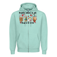 Seafoam beauty comes in all shapes and sizes coffee Zipper Hoodie - MaliasSmallBusiness