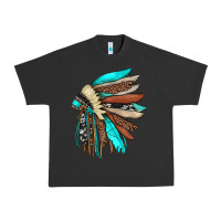 Pigment Black indian headdress Urban Heavy Tee - JahusDesignShop