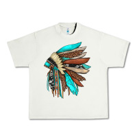 Pistachio indian headdress Urban Heavy Tee - JahusDesignShop