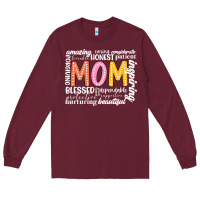 Burgundy mom Long Sleeve Tee - JahusDesignShop