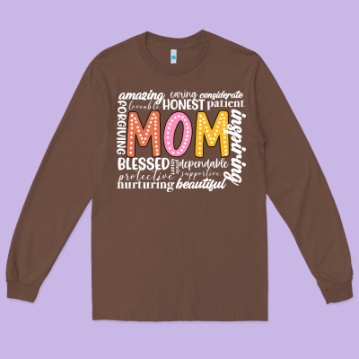 Mom Long Sleeve Tee Designed By Jahusdesignshop