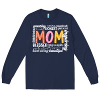 Navy mom Long Sleeve Tee - JahusDesignShop