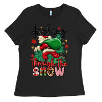 Black dashing through the snow Ladies Tee - MaliasSmallBusiness