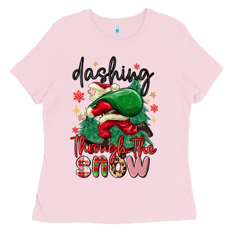 Dashing Through The Snow Ladies Tee by MaliasSmallBusiness | Teevron